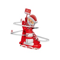 Meilleures ventes de Noël aux États-Unis : Jouet de piste électrique à assembler Père Noël, avec lumières, musique, qui monte les escaliers, cadeau éducatif de Noël pour enfants