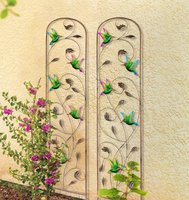 Lot de 2 treillis en acier de qualité architecturale anti-escalade pour la culture intérieure, le jardinage de cuisine, la plantation d'herbes et les habillages résidentiels de luxe