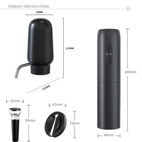 Kit d'ouvre-bouteilles à vin électrique 4 en 1, rechargeable par USB, décanteur de vin automatique, ensemble cadeau complet pour le vin avec bouchon et coupe-capsule