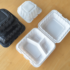 Unisupply 9 "* 9" * 3 lò vi sóng an toàn dùng một lần vỏ sò để đi container bản lề hộp cho thức ăn nhanh - Product Image 5