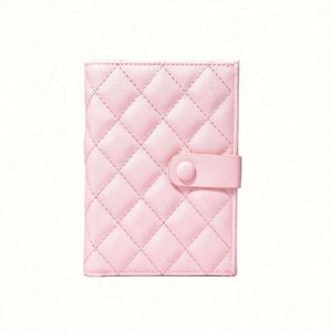 Custom A6 Loose-leaf Journal Cute Kawaii PU <b>Leather</b> PP Hardcover Binder Stationery <b>Notepad</b> 6 Ring Binder Pink Quilt <b>Leather</b> - Product Image 1