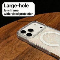 Coque de téléphone antichoc brillante et personnalisable avec logo magnétique pour iPhone 17 Air 16 15 14 13 12 11 18 Pro Max