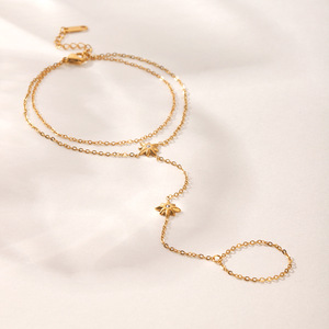 KITI Bracelet Chaîne de <span class=keywords><strong>Main</strong></span> Bohème Étoile en Acier Inoxydable Plaqué Or 18K PVD, Bijou Tendance pour Festival, Cadeau - Product Image 4