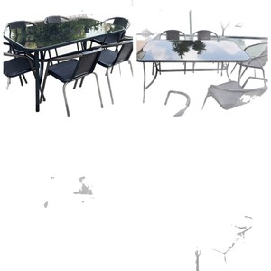 <b>Outdoor</b> Garden <b>Table</b> And Chair Set 4 Seater Wicker Contemporary Design Weather Resistant Patio Furniture - Product Image 5