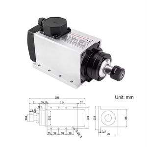 Kit de Motor de Husillo Refrigerado por Aire de Alta Velocidad de 2.2KW con Inversor VFD ER20 24000rpm para Máquina CNC Router, Grabado y Trabajos en Madera - Product Image 2