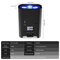 Projecteur LED RGBWA UV 6-en-1 sans fil sur batterie avec télécommande pour DJ, bar, fête, discothèque, rechargeable