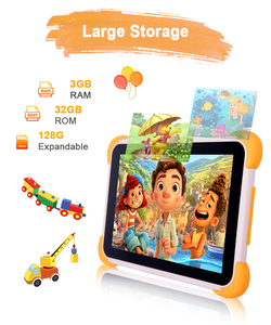 An toàn và bền KT-KP8 Wifi trẻ em Tablet PC với 8-inch hiển thị và G-sensor cài đặt sẵn giáo dục ứng dụng - Product Image 4