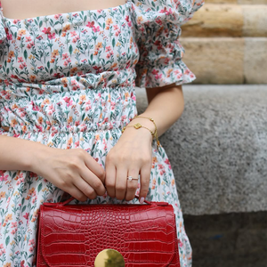 Fabricant de robe longue à imprimé floral pour femmes tenue décontractée élégante manches bouffantes dos ouvert découpe taille tissu tissé à volants - Product Image 4