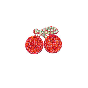Patchs à coudre en <span class=keywords><strong>strass</strong></span> cerise rouge rose en stock, appliques en cristal de fruits pour accessoires de <span class=keywords><strong>cheveux</strong></span> DIY, décoration de vêtements, vente en gros - Product Image 3