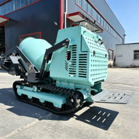 Einfach zu Bedienender Mini-Raupenmischer 300L Selbstladend Automatisch, Tragbare Kettenbetonmischmaschine