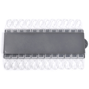 Palette de présentation de vernis gel 24 couleurs, nouvelle conception, présentoir à ongles détachable, nuancier transparent ovale pour faux ongles - Product Image 1