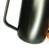 Carafe à café en acier épais à anse, style très prisé, pour café infusé à la main, accessoire pour les amateurs de café, bouilloire à café