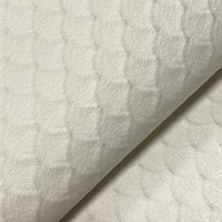 0.5mm coloré gaufrage en cuir PU nid d'abeille motif d'écailles de poisson cuir synthétique pour épingles à cheveux sacs
