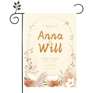 Producto promocional Banderas de jardín de arpillera impresas de doble cara 30x45cm Lino Primavera Verano Decoración Banderas de jardín personalizadas - Product Image 1