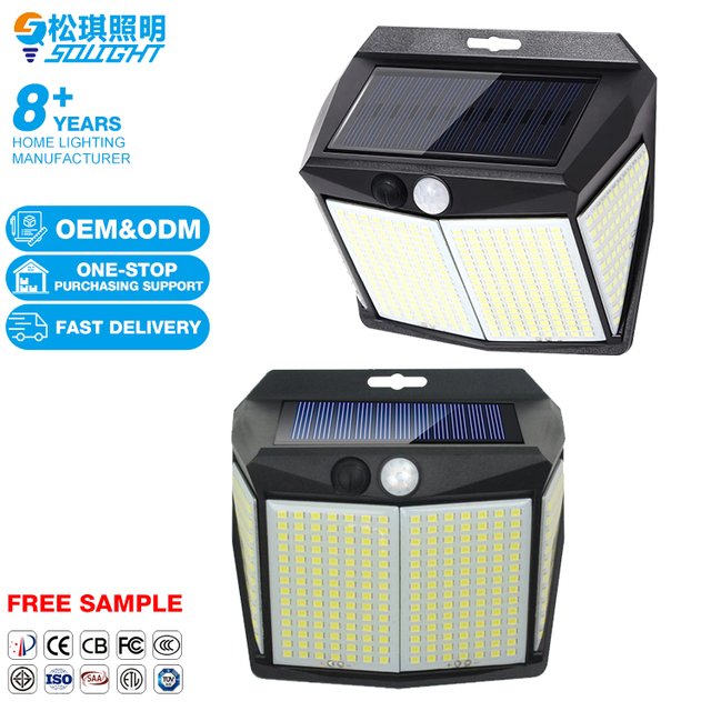 Outdoor Super Bright Stairway Corridors ABS Motion Sensor Ip65 Waterproof 1.2W Led Solar Wall Light