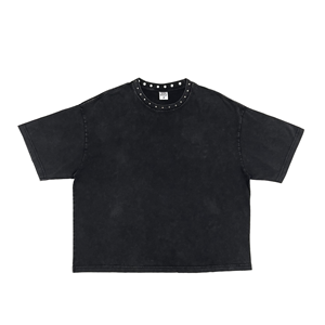 Nouveauté été : Manches amples en coton pur, tricotées respirantes, style rétro, personnalisées, de haute qualité, avec détails perforés, couleur unie, décontractées - Product Image 1