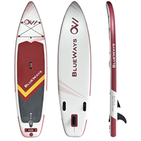 SUP gonflable tout-terrain avec pagaie réglable, parfait pour les sports nautiques en rivière, lac et océan