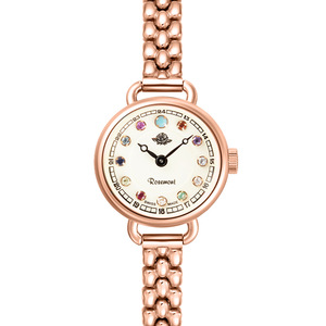 Montre à quartz ronde en alliage d'or pour femmes, avec cadran en strass, bracelet analogique élégant, fermoir papillon de 26mm - Product Image 2