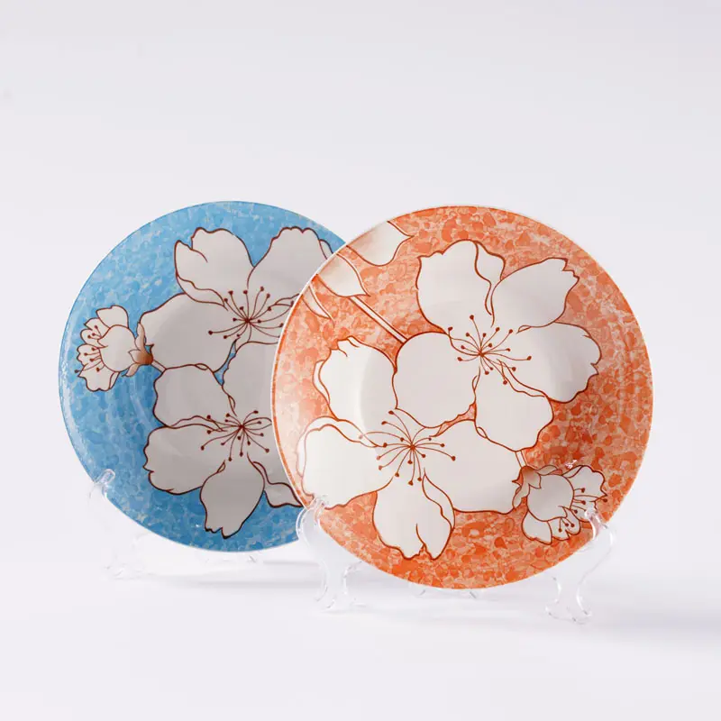 Huilang Dîner Ensemble Populaer Vaisselle Fleur Motif Offres Spéciales Céramique Porcelaine Populaire En Gros Porcelaine Assiette De Fruits