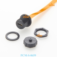 20cm USB 3.1 Typ-C-Verlängerung kabel von Stecker zu Buchse, 10 Gbit/s Hochgeschwindigkeits-, 100W PD, wasserdichtes FPC-FPV-Daten stromkabel für Schalttafel einbau