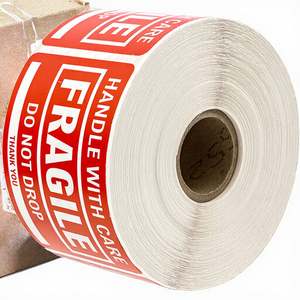 Cinta Adhesiva Roja Impermeable Personalizada al por Mayor, Reciclable, con Impresión Personalizada, Adhesivo de Advertencia de Carga Pesada para Cajas de Envío - Product Image 3