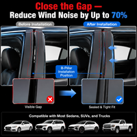 Burlete de goma EPDM para pilar B de coche, protector de borde de puerta, antiviento, antipolvo, insonorizado para camión, SUV, MPV