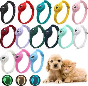 Funda ajustable de silicona resistente al agua para Collar de mascotas, funda negra antipérdida para AirTag - Product Image 6