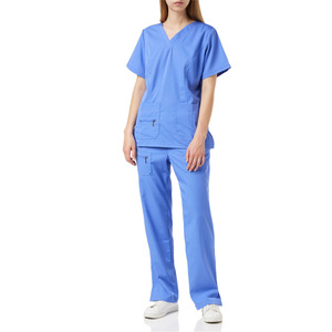 Set di Scrub a maniche corte in Denim design uniforme da infermiere ospedaliero <span class=keywords><strong>per</strong></span> il personale medico che lavora in farmacia uniformi infermieristiche - Product Image 3