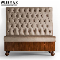 Cabine en L au design nordique moderne, avec rembourrage en tissu velours, mobilier de restaurant, moderne