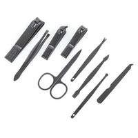 Ensemble de manucure pour adultes en boîte, 9 pièces, multicolore, complet, kit de coupe-ongles 7 en 1, professionnel, durable, portable, beauté et soin personnel