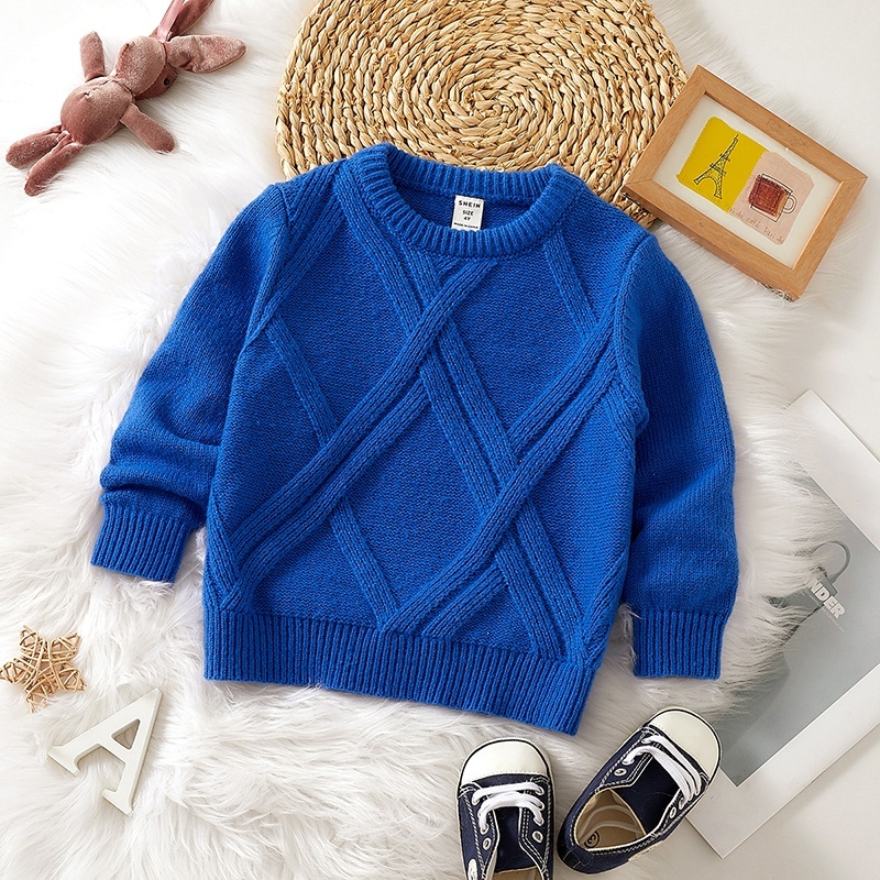 INNQEEBVBY Winter Plain Infant Crew Neck