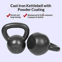 Pesa Rusa de Hierro Fundido para Entrenamiento de Fuerza y Cardio en Casa, de 4 kg a 40 kg