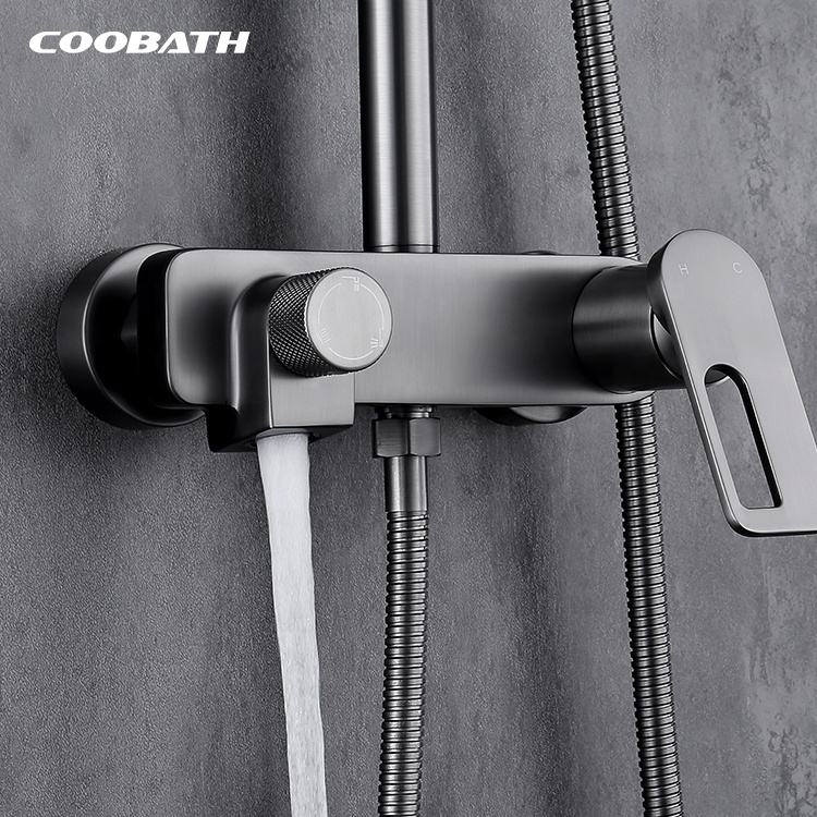 Photo inspiration: Gallery Detail: Luxury Brass Bathroom Handheld Complete Shower Set Bath Rainfall Shower