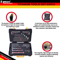 WEDO – Kit d'outils manuels en titane non magnétique, 21 pièces, ultra-légers et résistants à la corrosion, compatibles IRM, pour l'aérospatiale et le médical