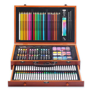 Juego de Marcadores de Arte para Niños, Caja de Madera Personalizada, Juego de Pintura con Marcadores de Acuarela, Materiales de Arte para Estudiantes - Product Image 1