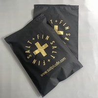 Sacs en polyéthylène noirs mats personnalisés en gros avec fermeture éclair pour emballage de sweats à capuche, pochettes en plastique avec fermeture éclair imprimées avec logo personnalisé