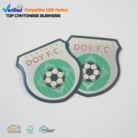 Logo de marque d'équipe de football personnalisé fer sur étiquettes TPU en relief patchs pour uniforme