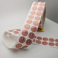 Autocollant rond d'emballage auto-adhésif de papier/vinyle cosmétique imperméable de roulement/label avec la colle forte
