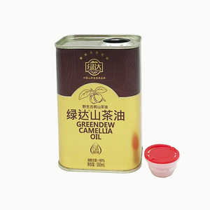 Vente en gros de boîtes en fer blanc rectangulaires personnalisées vides de 500 ml pour huile d'olive, emballage métallique pour huile de cuisson, utilisation industrielle alimentaire - Product Image 1