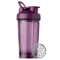 Bouteille shaker protéinée sans BPA de 500 ml avec logo personnalisé, bouteille mélangeuse en plastique anti-fuite pour la salle de sport et le fitness, vente en gros