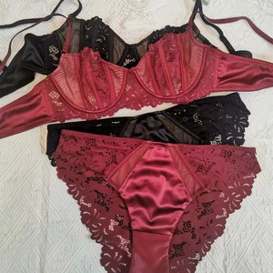 Factory Hot Ultra Thin Lingerie Women <b>Sexy</b> Lace <b>Bra</b> <b>Set</b> Women Two-pieces Underwire <b>Bra</b> Panties <b>Set</b> - Product Image 5