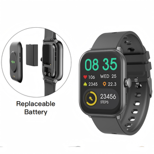 Smartwatch <span class=keywords><strong>con</strong></span> Batteria Sostituibile, <span class=keywords><strong>Bluetooth</strong></span> 5.0, Fitness Tracker <span class=keywords><strong>con</strong></span> Monitoraggio della Frequenza Cardiaca, Batteria a Lunga Durata da 200mAh, Orologio Sportivo Intelligente - Product Image 1