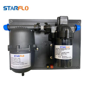 Kit de pompe à diaphragme à haut débit de 15 litres pour yachts, camping-cars, 12V/24V, système d'alimentation en eau stabilisé par pression intégré, réservoir - Product Image 4