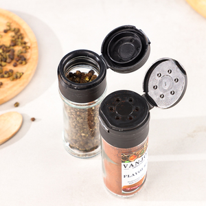 Tùy Chỉnh 100Ml Thịt Nướng Vòng Gia Vị Container Xách Tay Rõ Ràng Muối Đường Hạt Tiêu Gia Vị Lọ Thủy Tinh Với Đa Hai Lớp Lật Nắp - Product Image 4