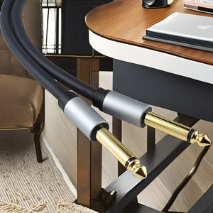 อะแดปเตอร์เสียงตัวผู้ไปยังตัวผู้สายสัญญาณเสียงสำหรับลำโพงสเตอริโอโมโนเครื่องขยายเสียงมิกเซอร์ความยาว1.5ม. 2ม. 3ม. 6.35มม. - Product Image 3