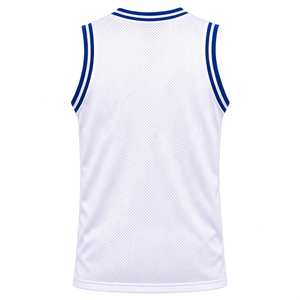 Maillot de basket-ball personnalisé pour homme, sans manches, 100% polyester, respirant, séchage rapide, débardeur en mesh, uniforme sportif - Product Image 1