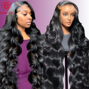 Cheveux humains vierges à 100 %, perruque Lace Front 13x4, longue ondulation avec raie au milieu pour femmes - Product Image 2