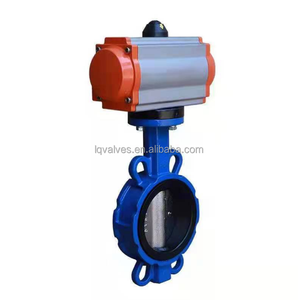 صمام فراشة 8 بوصة من الحديد المطاوع، بجسم ذو أذرع، نوع ويفر، مع مشغل - Product Image 1