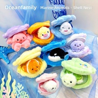 Pendentif en peluche Coquillage Famille Océan, Porte-clés Poupée Coquillage Surprise, Jouet en peluche mignon, Cadeau, Vente en gros