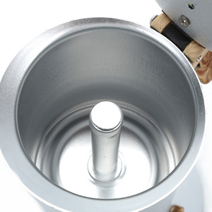 Cafetière Moka <span class=keywords><strong>Italienne</strong></span> de Luxe Léger au Design Rétro, en Aluminium, <span class=keywords><strong>à</strong></span> Fond Caché, pour Chauffage sur Plaque <span class=keywords><strong>à</strong></span> <span class=keywords><strong>Induction</strong></span> - Product Image 3